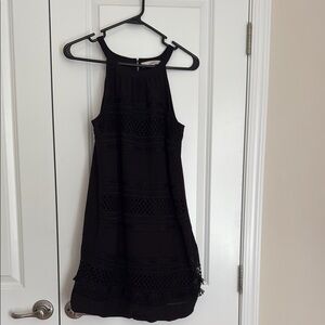 LOFT Black Sheath Halter Mini Dress